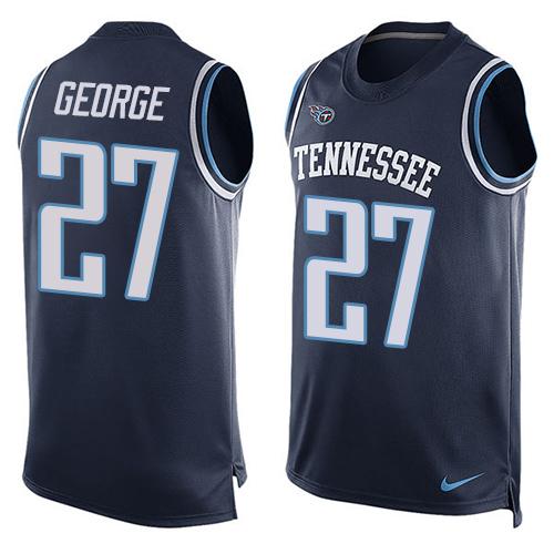 Eddie George Tennessee Titans navy Alternate jersey