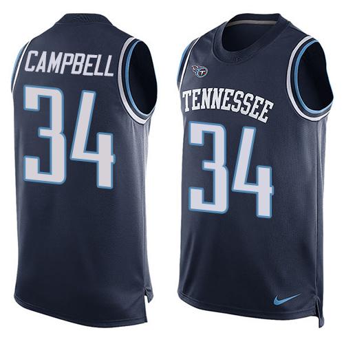 Earl Campbell Tennessee Titans navy Alternate jersey