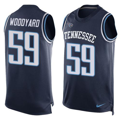 Wesley Woodyard Tennessee Titans navy Alternate jersey