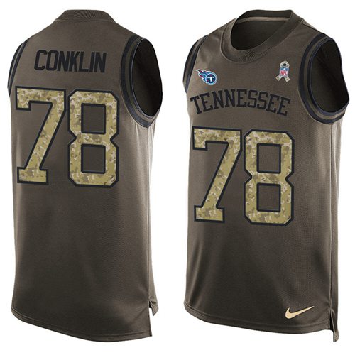 Jack Conklin Tennessee Titans green Salute To Service jersey