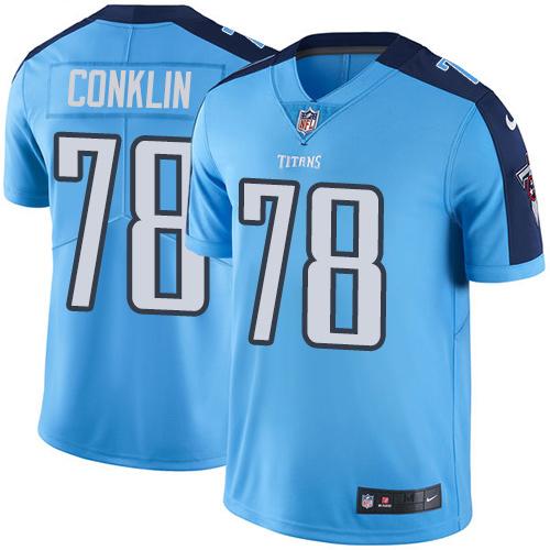 Jack Conklin Tennessee Titans blue jersey