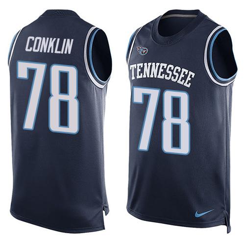 Jack Conklin Tennessee Titans navy Alternate jersey