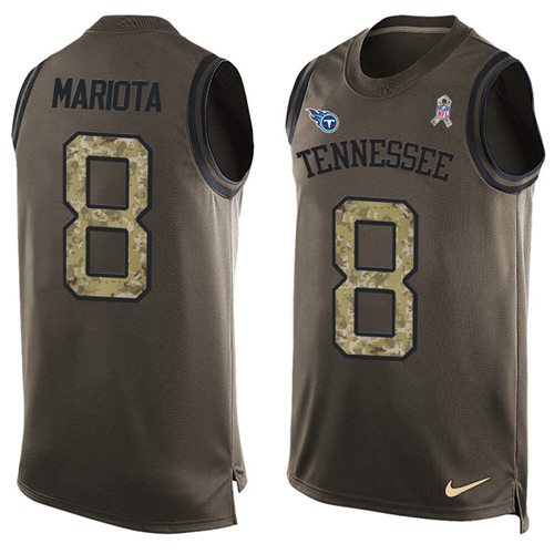Marcus Mariota Tennessee Titans green Salute To Service jersey