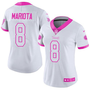 Marcus Mariota Tennessee Titans white-pink Fashion jersey
