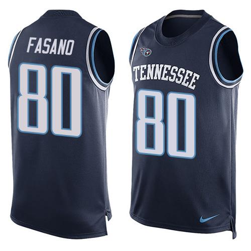 Anthony Fasano Tennessee Titans navy Alternate jersey