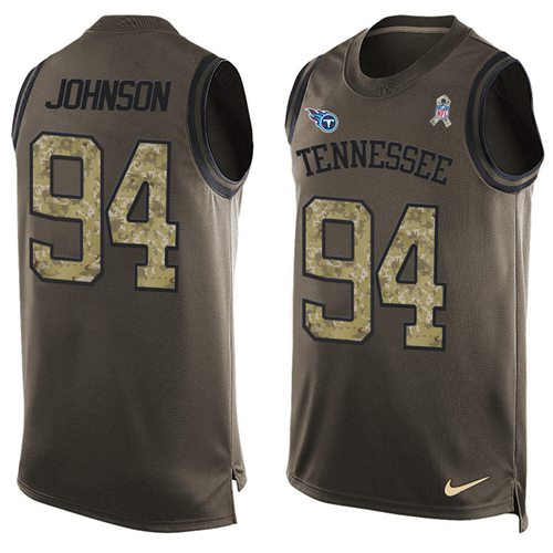 Austin Johnson Tennessee Titans green Salute To Service jersey