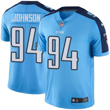 Austin Johnson Tennessee Titans blue jersey