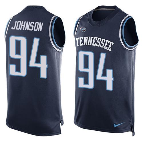 Austin Johnson Tennessee Titans navy Alternate jersey
