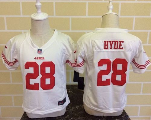Carlos Hyde San Francisco 49ers white Elite jersey