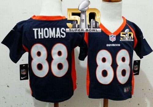 Demaryius Thomas Denver Broncos navy Elite jersey