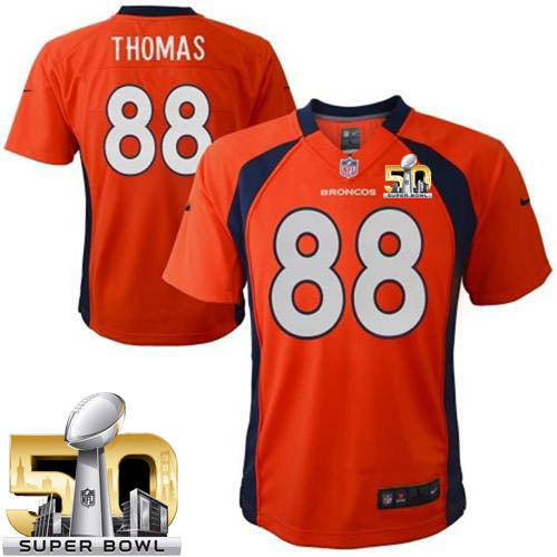 Demaryius Thomas Denver Broncos orange Elite jersey