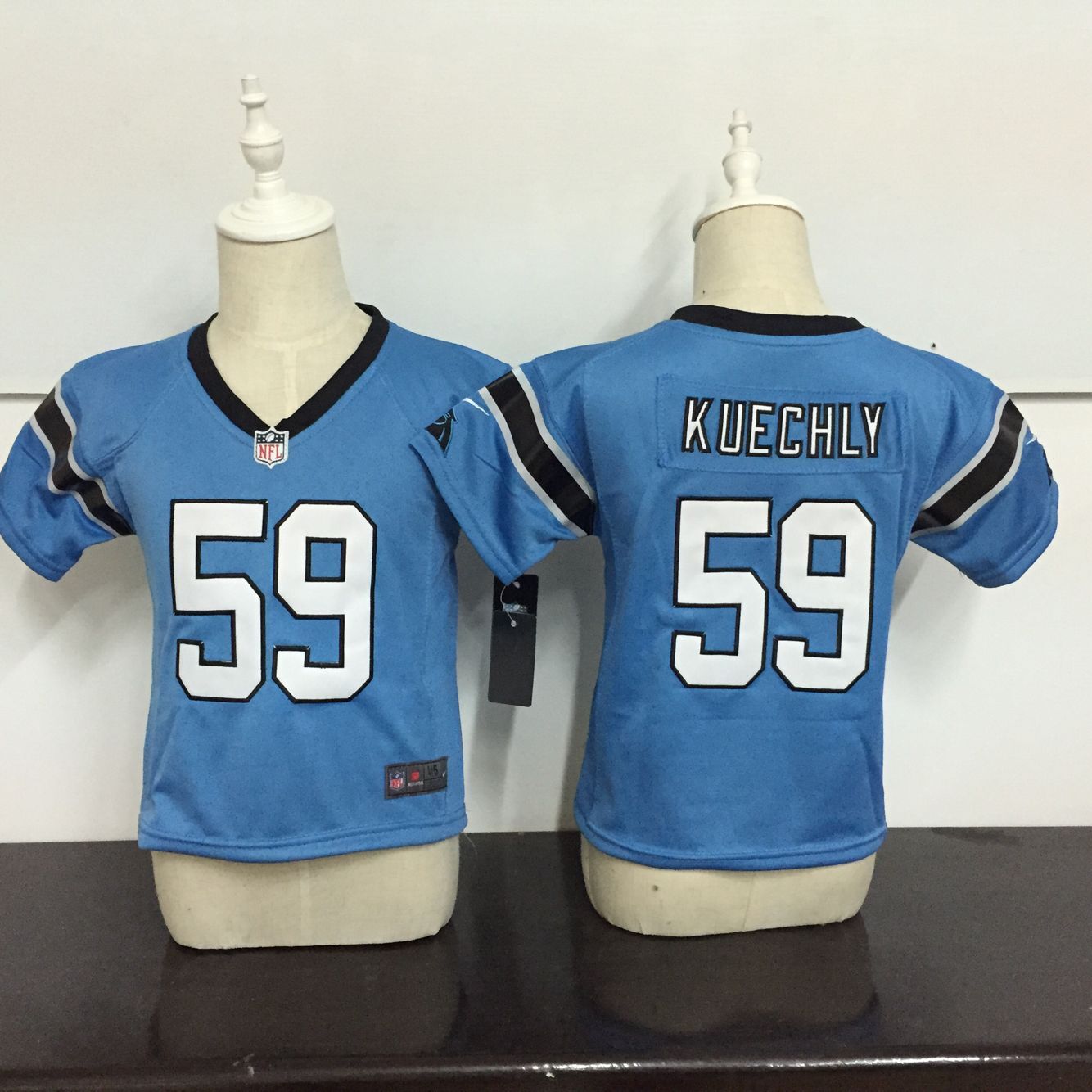 Luke Kuechly Carolina Panthers blue jersey