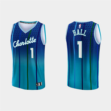 LaMelo Ball Charlotte Hornets blue jersey