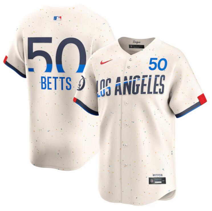 Mookie Betts Los Angeles Dodgers cream City Connect jersey