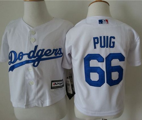 Yasiel Puig Los Angeles Dodgers white jersey