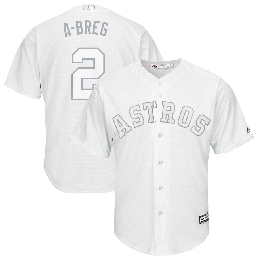 Alex Bregman A-Breg Majestic Houston Astros white jersey