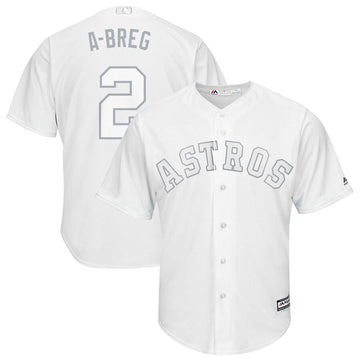 Alex Bregman A-Breg Majestic Houston Astros white jersey
