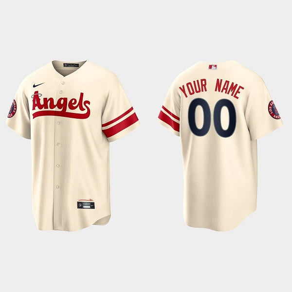 Custom Los Angeles Angels cream City Connect jersey