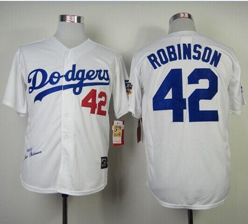 Jackie Robinson Los Angeles Dodgers white Throwback jersey