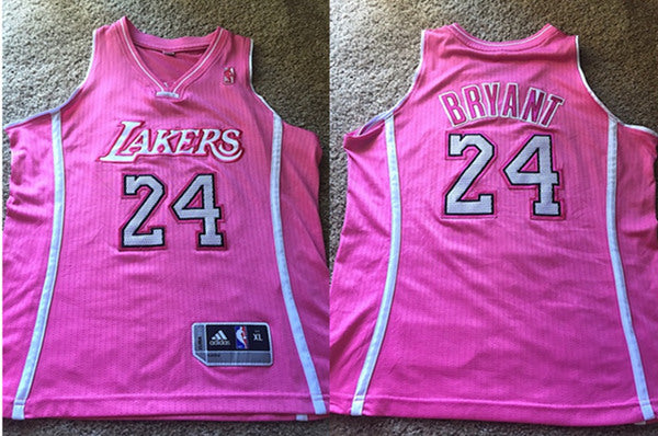 Kobe Bryant Los Angeles Lakers pink jersey
