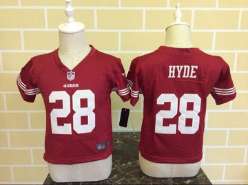 Carlos Hyde San Francisco 49ers red jersey