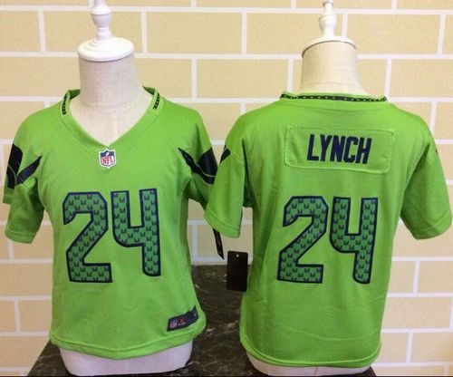 Marshawn Lynch Seattle Seahawks green Elite jersey