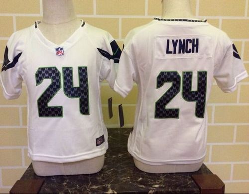 Marshawn Lynch Seattle Seahawks white Elite jersey