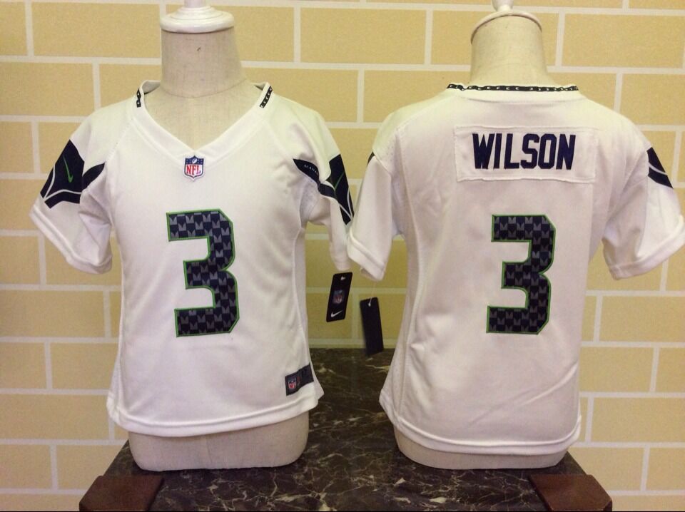 Russell Wilson Seattle Seahawks white jersey