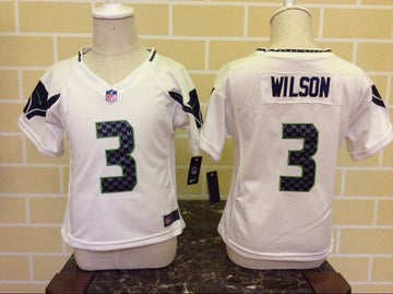 Russell Wilson Seattle Seahawks white jersey