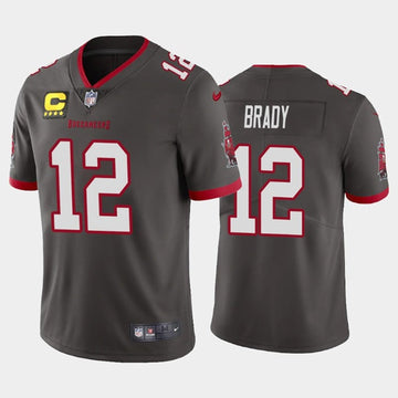 Tom Brady Tampa Bay Buccaneers gray jersey