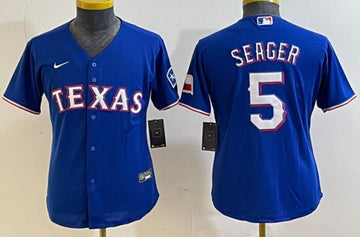 Corey Seager Texas Rangers royal jersey