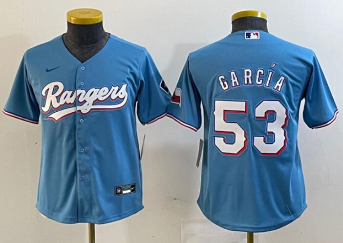 Adolis Garcia Texas Rangers blue jersey