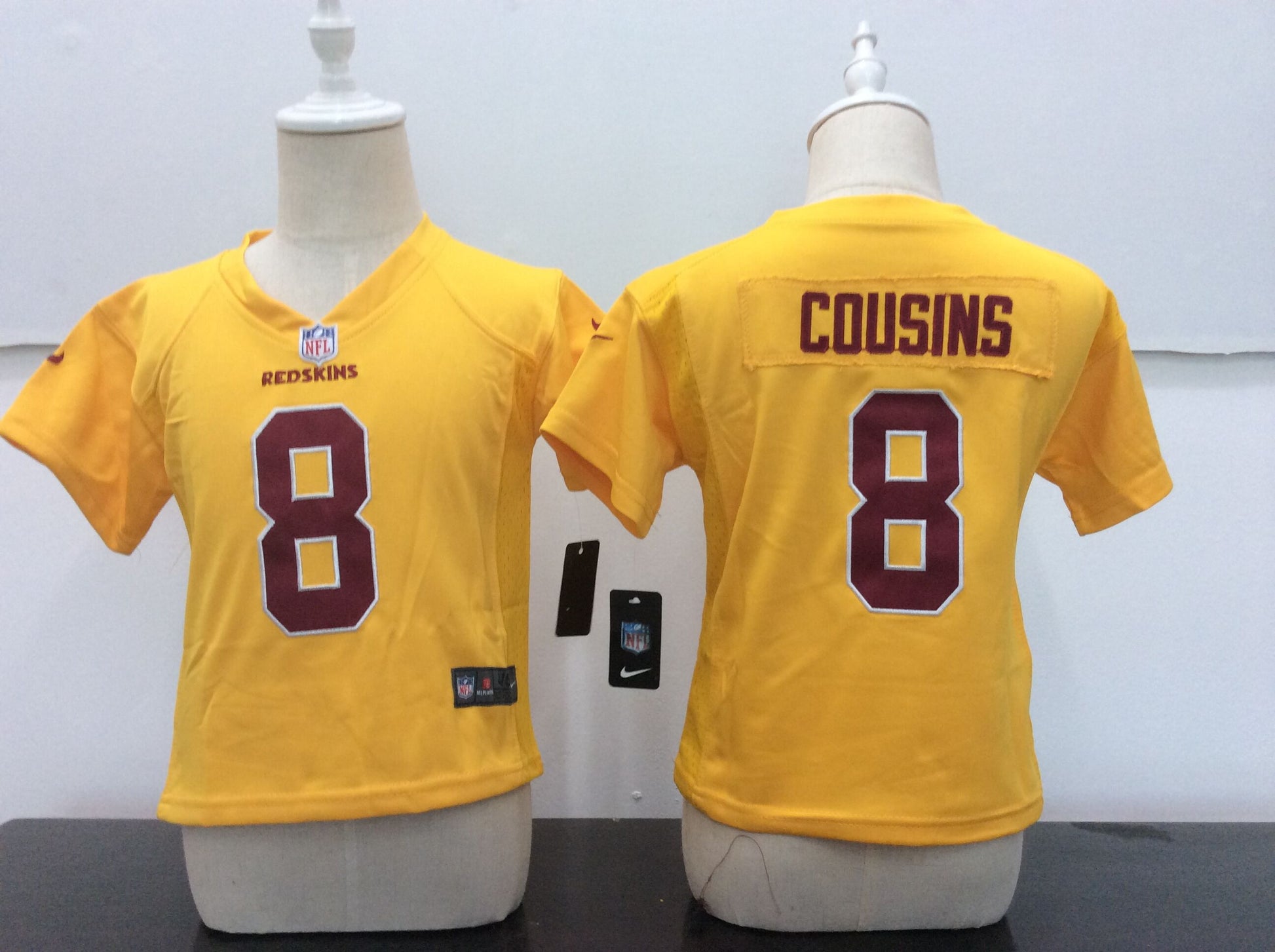 Kirk Cousins Washington Commanders gold jersey