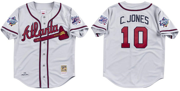Chipper Jones Atlanta Braves white Home jersey