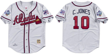 Chipper Jones Atlanta Braves white Home jersey