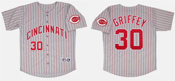 Ken Griffey Jr Cincinnati Reds gray Road jersey