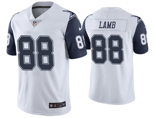 CeeDee Lamb Dallas Cowboys white Color Rush jersey