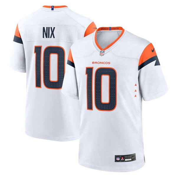 Bo Nix Denver Broncos white Game jersey