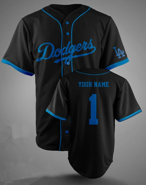 Custom Los Angeles Dodgers black jersey