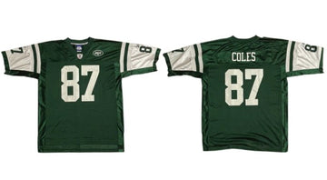 Laveranues Coles New York Jets green jersey