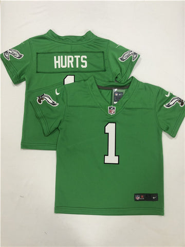 Jalen Hurts Philadelphia Eagles green Throwback jersey