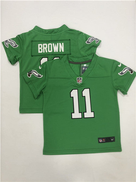 A J Philadelphia Eagles brown Throwback jersey