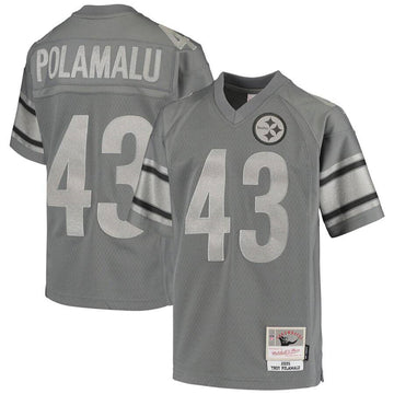 Troy Polamalu Pittsburgh Steelers gray jersey