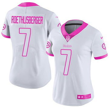 Ben Roethlisberger Pittsburgh Steelers white-pink jersey