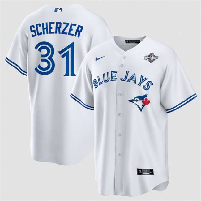 Max Scherzer Toronto Blue Jays white Home jersey