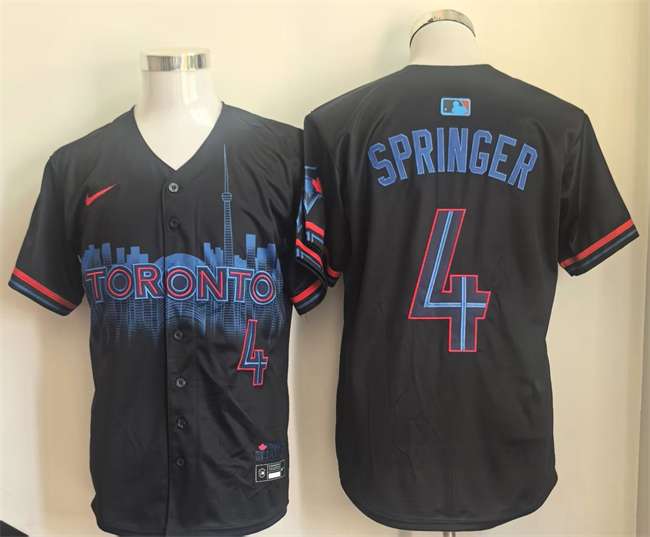 George Springer Toronto Blue Jays navy City Connect jersey