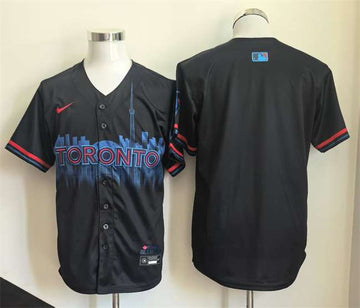 Custom Toronto Blue Jays navy City Connect jersey