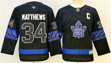 Auston Matthews Toronto Maple Leafs black Alternate jersey