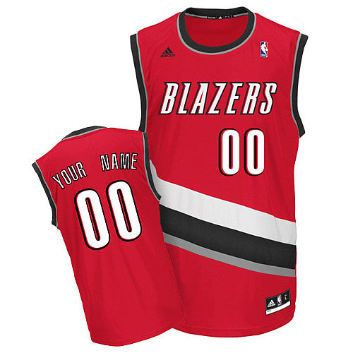 Custom Portland Trail Blazers red Authentic jersey