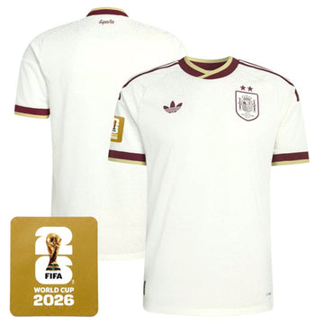 Custom Spain National Team white Away jersey